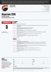Programma convegno Risparmio 2016