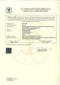 Certificados RINA MED B-D epoxi Arsonsisi