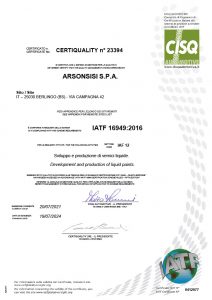 arsonsisi IATF 169492016 liquid coatings arsonsisi IATF 169492016 liquid coatings